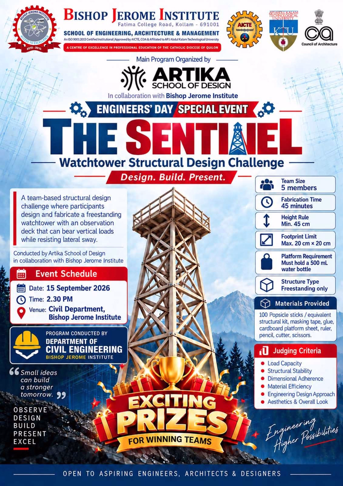 Engineers' Day 2026: The Sentinel Watchtower Design Challenge at Bishop Jerome Institute